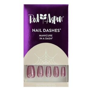 Red Aspen Nail Dashes - Sparkling Pink Press-On Nails